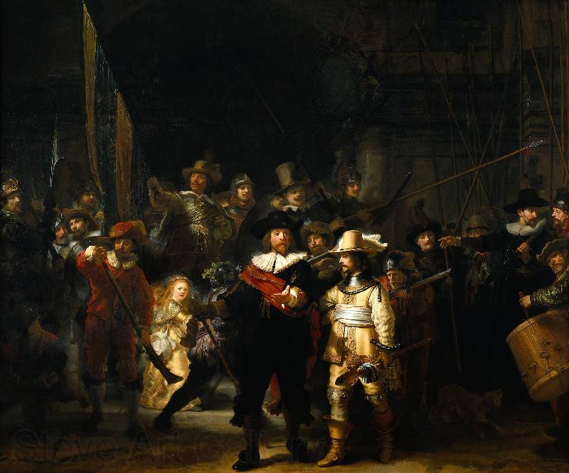 REMBRANDT Harmenszoon van Rijn The Night Watch Norge oil painting art